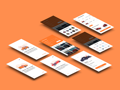 Car Comparison App app application car car compare clean design designer illustration ios isometric light mobile ui ux