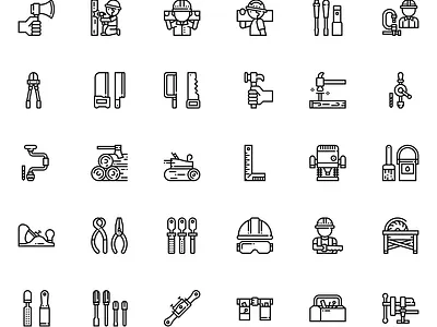** Freebies ** Carpenter Icons carpenter construction freebie tool