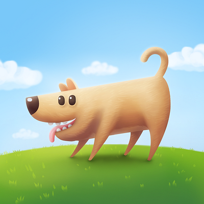 Illustration : Dog 2d animals bookillustration design dog freelancer graphicsdesign illustration kids kidsbook photoshop vector yaato