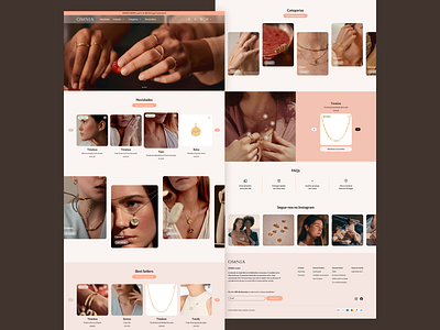 Omnia: E-commerce case study 1/2 branding case study components design ecommerce homepage identity jewellery ui ui design ux web design