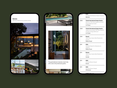 DMA mobile architecture grid list mobile new zealand portfolio responsive ui ux web