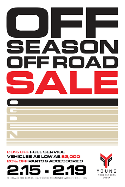 Young Powersports_Ogden_OFF Road Off Season Sale_Digital & Print colorblocking salesevents vector