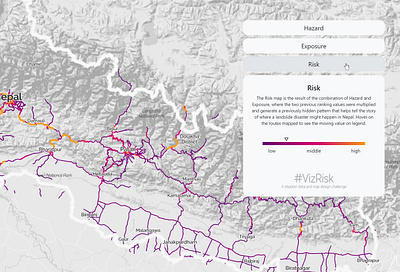 VizRisk Nepal Landslides - Zoom app app design big data chart colors data analysis data mining data visualisation data visualization data viz dataviz geographic geography html infographic interactive map javascript maps open data storytelling