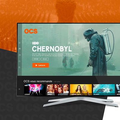 OCS - Smart TV App Redesign design game of thrones got hbo interface netflix ocs the walking dead tv tv app twd vod