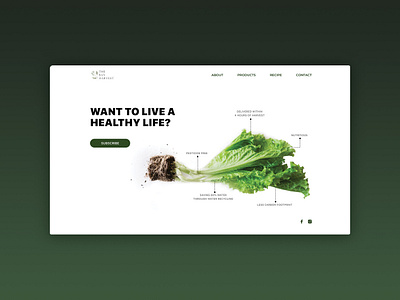 Dailu Ui - Landing Page dailyui design greens landing page thebayharvest uidesigns user interface ux design web design website