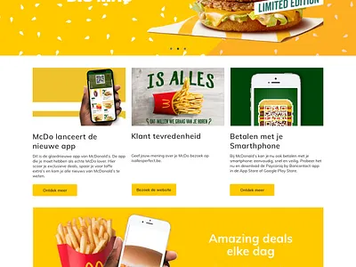 McDonalds Belgium - homepage concept banner design belgium sketch ui webdesign