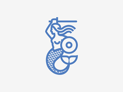 Warsaw Mermaid Logo branding city illustration logo mermaid poland symbol syrenka warsaw