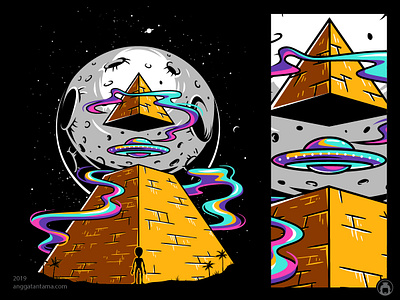 Pyramid alien apparel illuminati illustration illustrator pyramid t shirt t shirtdesign tee ufo vector vectorart