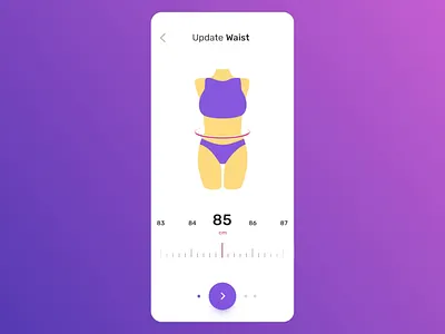 Measurements flow animation motion benefits onboard users fitness woman tracking motion results workout highlight scales size scale swipe steps sport measurements statistics update body parts