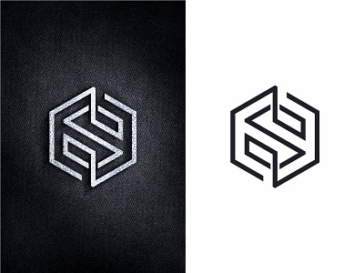 NS Geometric Monogram brand agency branding geometic geometric hexagon icon lettermark logo logo design logo designer logomark symbol