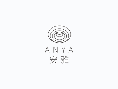 Anya Logo brand branding identity concept idea creative esthetics east waterdrop flat thin air heal people china icon mark symbol logo design illustration logomark logotype monogram sound music vibration typeface lettermark typo