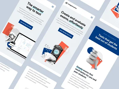 MegaExams Mobile illustration mobile photobash ui web webdesign