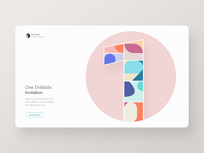 Dribbble Invite basics clean color palette colors design dribbble dribbbleinvite geometry giveaway illustration invitation invite one pattern principles shapes ui uiux webdesign