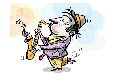 saxplayer characterdesign clipstudio illustration