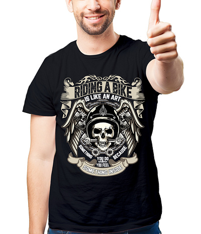 RIDING A BIKE IS LIKE AN ART T-SHIRT motorbike motorcycle racebike riding