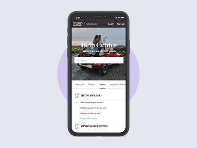 Turo Support Portal Corporate Website & Design System