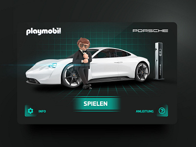 Playmobil racer app design car futuristic interfacedesign playmobil remote control scifi taycan toy uiux