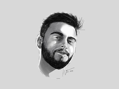 Warm Portrait artwork bearded bearded man cute digital art doodle drawing illustration portrait portrait art portrait illustration portrait painting procreate