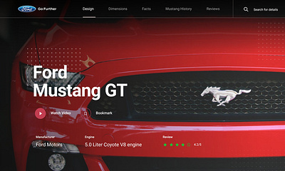 ford mustang landing page landing page landing page design ui ux design website design