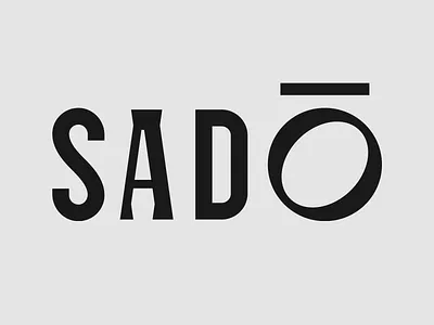 Sadō - Logo Proposal black and white branding font hand drawn lettering logo logotype mark type typography