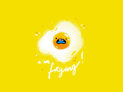 I'm Frying artwork calligraphy cute design illustration procreate type typography