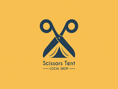 Scissors Tent brand design brand identity branding design illustration illustrator logo logo design logobranding vector