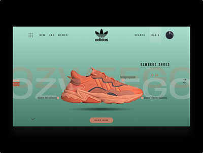 ADİDAS OZWEEGO UI/UX adidas animation designer illustrator orange ozweego productdesign production sketch sketchapp trainers uidesign uxdesign web design webdesign webpage