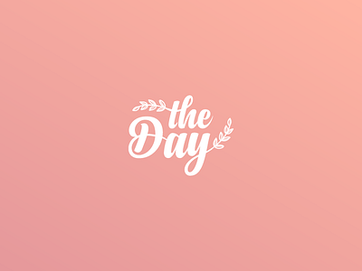 The Day Wedding Agency Logo agency brand branding day design girl icon logo marriage nature pink typography vector wedding