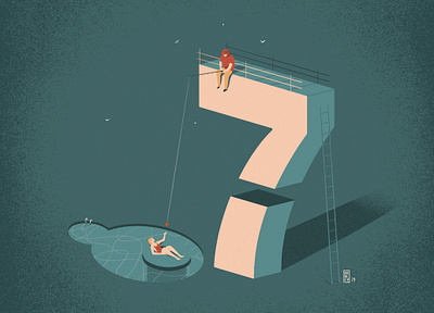 [On the Pier] For 7 (Il Corriere della Sera) 7 corriere della sera editorial editorial illustration frelly illustraion illustrationage illustree insert ipadpro newspaper sette