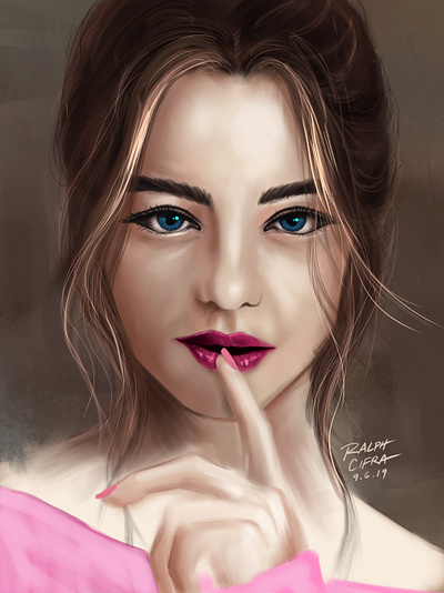 WATCH ME PAINT IN PROCREATE art design drawing face girl illustration painting paintings portrait portrait illustration procreatapp procreate