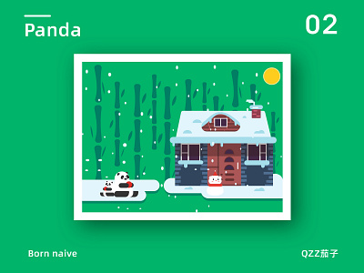 Panda branding design illustration typography website