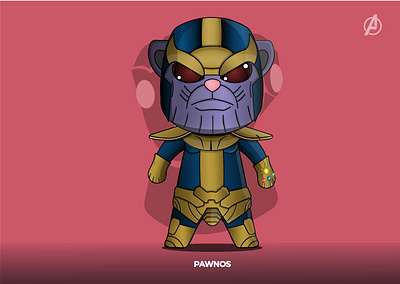 PAWNOS adobe illustrator avengers avengersendgame cat catlovers character concept characterdesign design flat funny character funny illustration illustration lineart revenge thanos vector