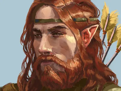 Tanis Half-Elven artwork dnd dungeons and dragons dungeonsanddragons elf fantasy fantasy art illustration illustration art portrait portrait art