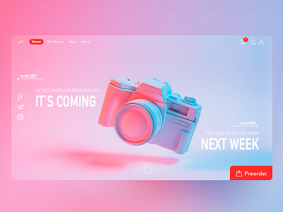 camera shop banner branding design dribbble instagram shop shot ui ux design web