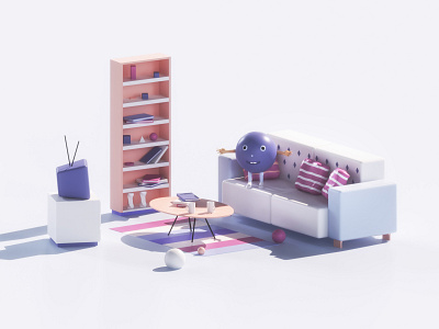 Character Duzz 3d 3d animation app character game graphic illustration interface isometric landing page logo lowpoly people render texture ui ui ux ux video web design