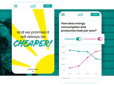 Green Genius Mobile Exploration green green energy mobile mobile ui renewable energy solar solar energy solar panel solar panels startup ui ui design