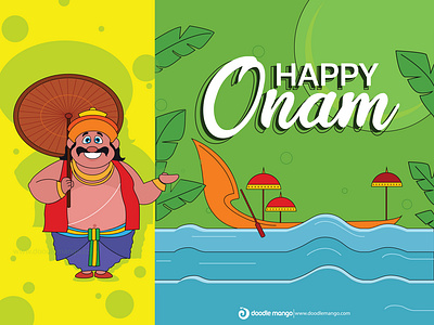 Happy Onam - DoodleMango animation art beauty creative art creative illustration digital art illustration onam vector vector graphic