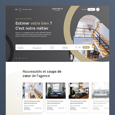 Century 21 Rebrand branding design flat homepage identity product rebrand ui ux web