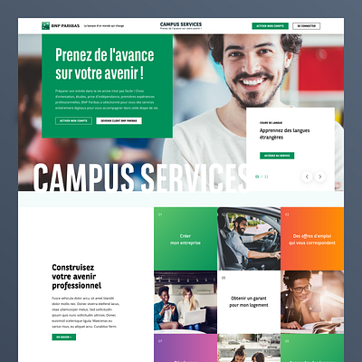 BNP Parisbas branding character design homepage identity product ui ux web