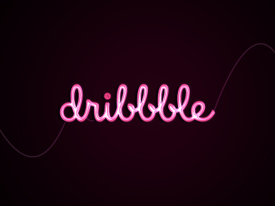 Neon Dribbble cable dribbble light neon neon light photoshop