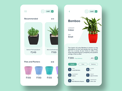 Plant Store aloe vera app design bamboo cactus ecommerce ecommerce app flower indoor plants ios minimal plant plant app plant store planters plants pots seed succulents ui