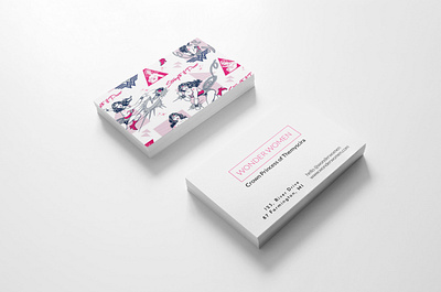 wonder women branding design illustration visitingcard