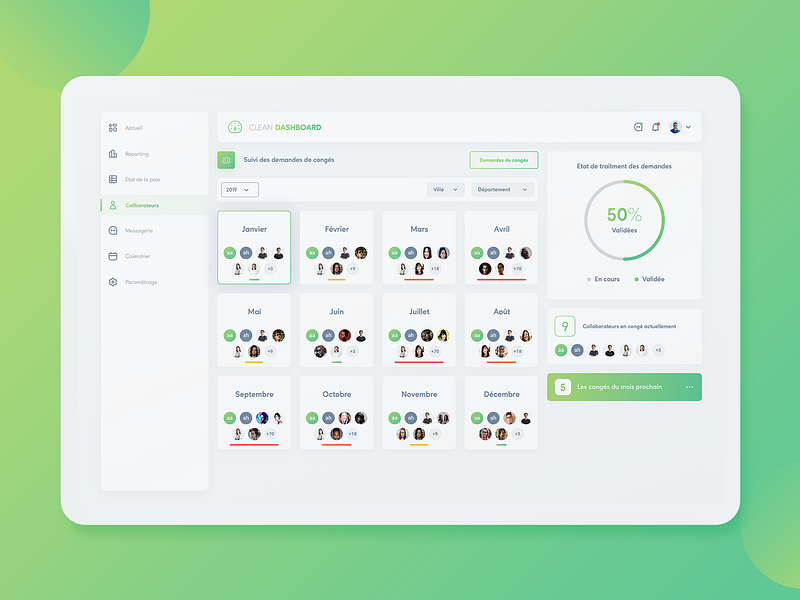 Staff Management Dashboard chart clean colorful dashboad dribbble gauge graphic illustration interface languages management minimal platform product design remote statistics ui uiux ux
