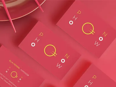 Pho Restaurant asian brand business card food mockup noodle pho restaurant vietnamese visual identity