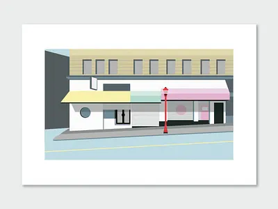 Chinatown Vancouver architecture building canada chinatown geometric house illustration street vancouver vector