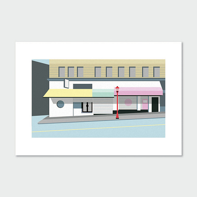 Chinatown Vancouver architecture building canada chinatown geometric house illustration street vancouver vector