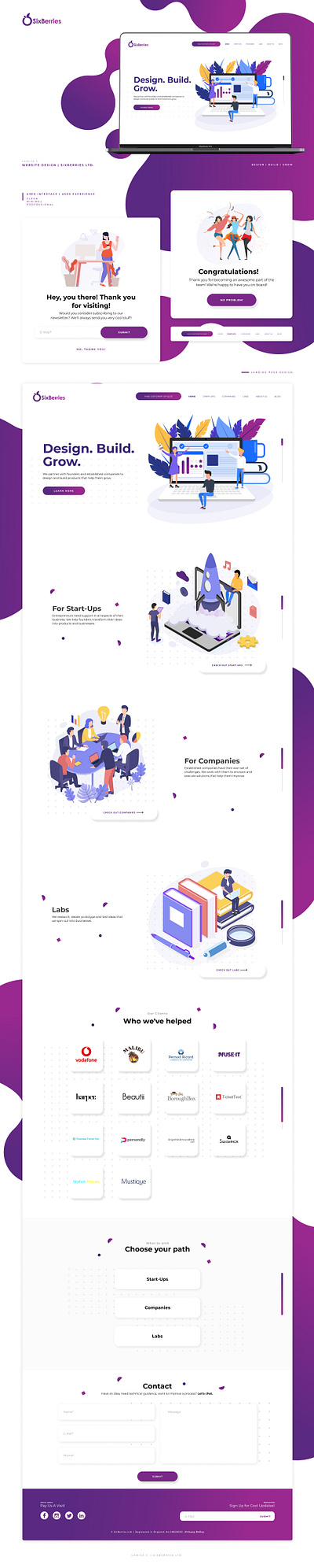 SixBerries Ltd. Website Design branding color design figma illustration minimal ui ux web