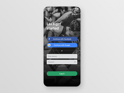 Log in Form - Daily UI 001 app log in mobile run running sign in sign up