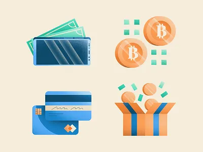 Cashless Business bitcoin cash coin credit card debit card gift money phone