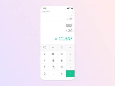 Calculator - Daily UI 004 calculate daily ui daily ui 004 maths mobile